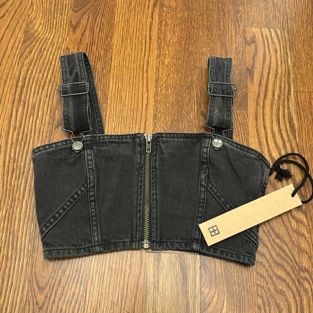 Ksubi denim cropped top